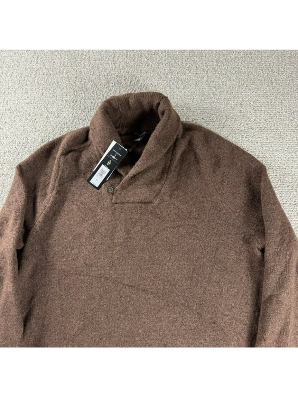 Banana Republic Cowl Neck Tight Knit Sweater Brown Men’s Size Medium